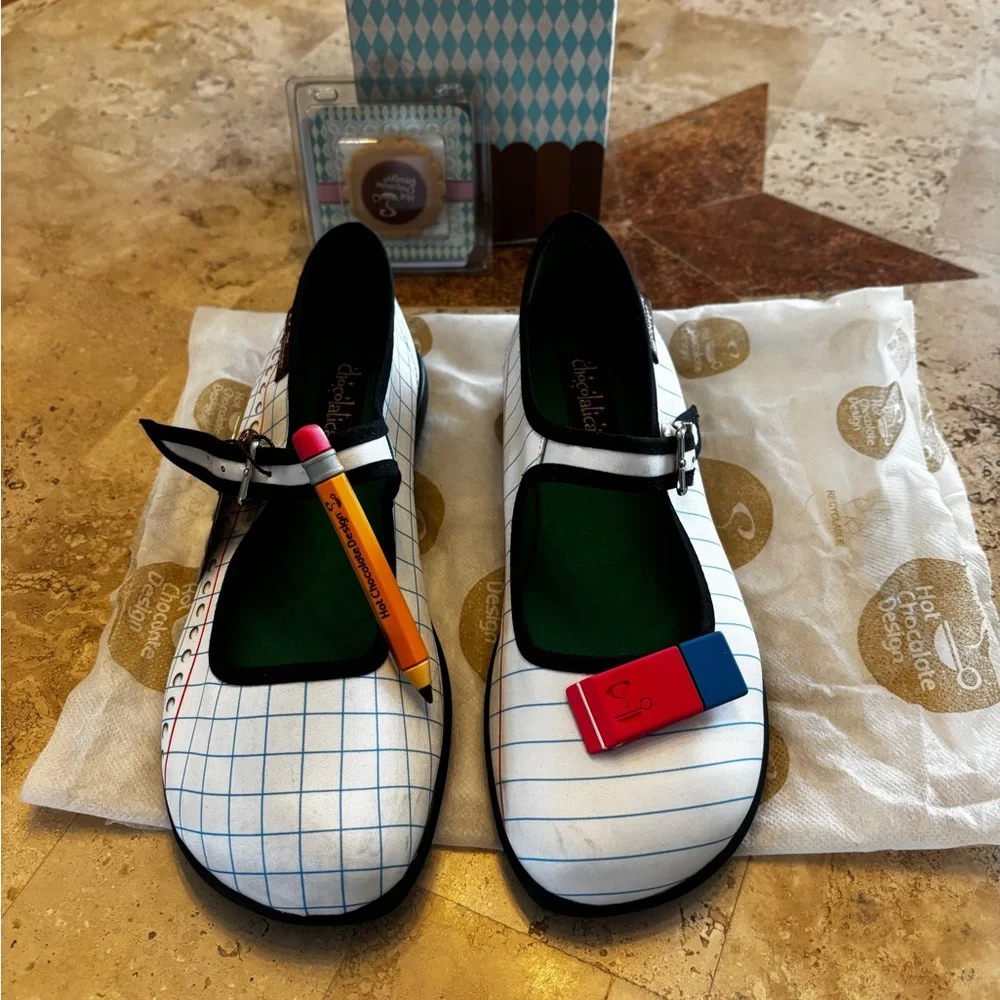 Hot Chocolate Design Chocolaticas Notebook Mary Jane Flats Pencil Eraser - Picture 3 of 9